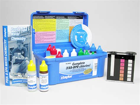 Taylor k 2006 - Taylor Technologies. Item # : BP905801. $14.39 /EA. Qty. EA. Availability: In stock. Taylor Complete FAS-DPD (Chlorine) Swimming Pool Test Kit K-2006 features 9 tests: total chlorine, free chlorine, bromine, pH, acid demand, base demand, total alkalinity, calcium hardness and cyanuric acid.